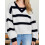 (XL, Black) Pull rayé ample maille patchwork. 6