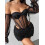 (M, Black) Haut en résille lingerie baleine 6