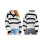 (XL, Black) Pull rayé ample maille patchwork. 2