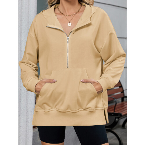 (L, Khaki) Sweat-shirt à capuche et l'automne. 2