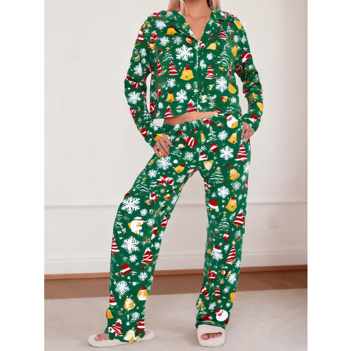 (M, Emerald Green) Set de pijamale 2 piese 2