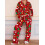 (L, Red) Set de pijamale 2 piese 4