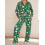 (XXL, Emerald Green) Γυναικείο σετ πιτζάμας με λάστιχο. 4