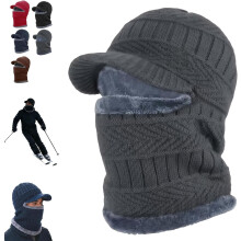 Wintermuts met volledige dekking, sjaal en handschoenen
