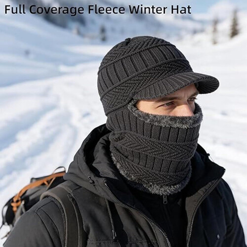 Gorro de inverno Fullguard com cachecol e luvas, em fleece macio. 1