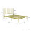 Giulia Modern Metal Bed, Gold, UK Double 2