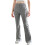 (S, Light Gray) Calça flare canelada e outono. 1