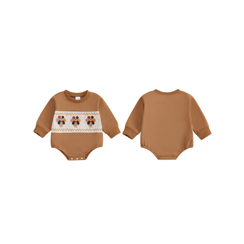 (3-6 Months, Khaki) Βρεφικά Φθινοπωρινά Φούτερ Ρούχα Ευχαριστιών 1