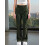 (S, Army Green) Calça flare canelada e outono. 5