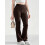(XL, Coffee) Calça flare canelada e outono. 5