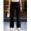 (XL, Black) Calça flare canelada e outono. 3