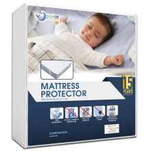 Dreamzie Mattress Protector Waterproof with 4 Elastic Corners - OEKO-TEX? Certified- For Mattress 60 x 120 cm