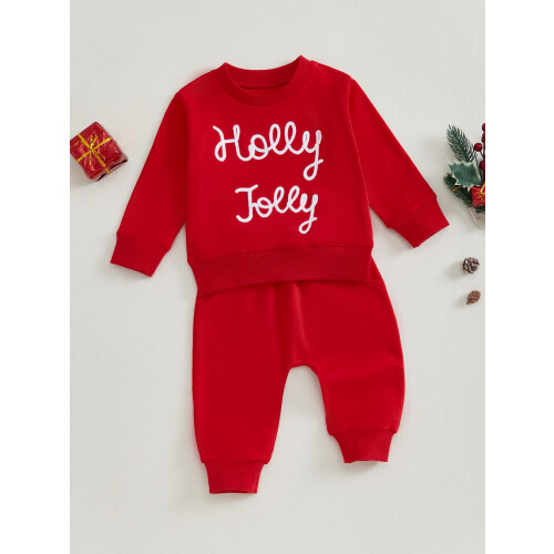 (0-6 Months, Red) Éadaí Nollag do 2 phíosa 2