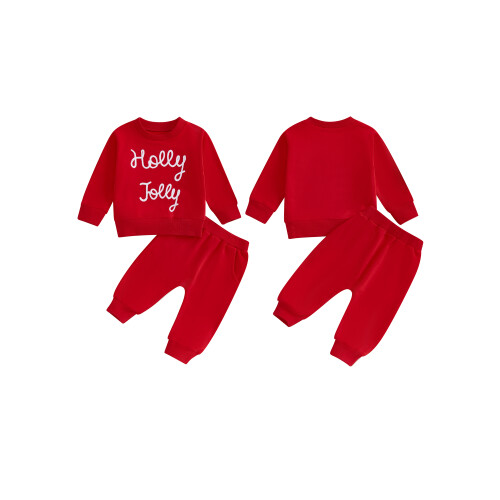 (6-12 Months, Red) Éadaí Nollag do 2 phíosa 1