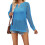 (XL, Blue) Hauts en maille de plage 1