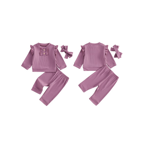 (2-3 Years, Purple) Podzimní set pro 3dílný set 1