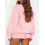 (S, Pink) Sweat-shirt femme, manches pull décontracté 10