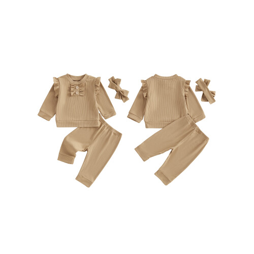 (18-24 Months, Khaki) Podzimní set pro 3dílný set 1