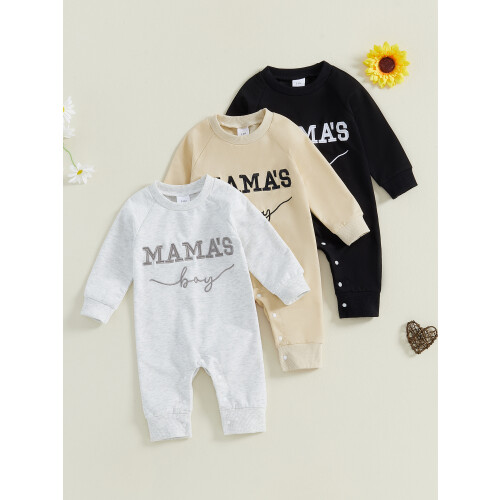 (6-12 Months, Black) Βρεφικό Αγόρι Άνοιξη-Φθινόπωρο με Κέντημα 2