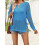 (XL, Blue) Hauts en maille de plage 5