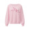 (S, Pink) Sweat-shirt femme, manches pull décontracté 11