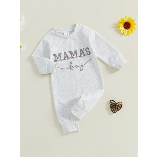 (12-18 Months, Gray) Βρεφικό Αγόρι Άνοιξη-Φθινόπωρο με Κέντημα 2