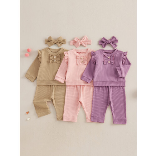 (0-6 Months, Khaki) Podzimní set pro 3dílný set 2