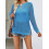 (XL, Blue) Hauts en maille de plage 3