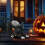 Décorations d'Halloween chat noir pour table (6 pièces) 2