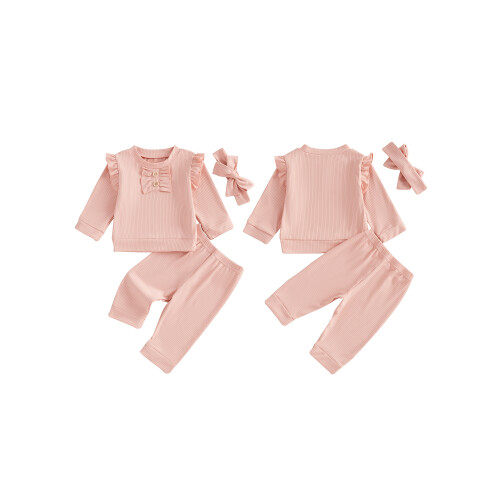 (2-3 Years, Pink) Podzimní set pro 3dílný set 1