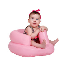 Kids Inflatable Chair Toddler Blow up Seat Inflatable Sofa Kids Sit Me Up Support Seat Blow Up Chairs Ring Mini Sofa Baby Toddler Seat (Pink)