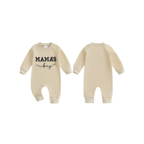 (3-6 Months, Khaki) Βρεφικό Αγόρι Άνοιξη-Φθινόπωρο με Κέντημα 1
