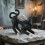 Décorations d'Halloween chat noir pour table (6 pièces) 4