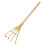 Μικρή μίνι μεταλλική τσουγκράνα εργαλείων τσουγκράνας με ξύλινη λαβή, 1