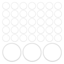 40pcs Plastic Embroidery Hoops 10cm White