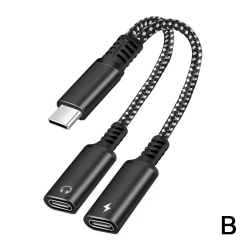 2IN1USB C Type C Splitter til Dual Type USB C Hovedtelefonstik Lydadapter D5 2