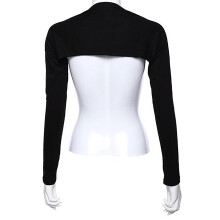 Hiyab musulmán de algodón modal para mujer, de una sola pieza, con mangas para los hombros y los brazos, color negro.