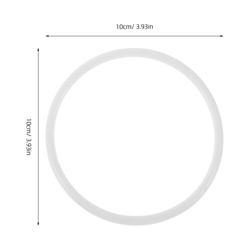 40pcs Plastic Embroidery Hoops 10cm White 1