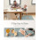 Tapete impermeável Baby Splat para cadeira alta, 128 x 128 cm (50,4 x 50,4 polegadas). 5