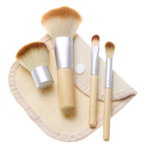 Ensemble de pinceaux de beauté à poils en nylon, 4 pièces