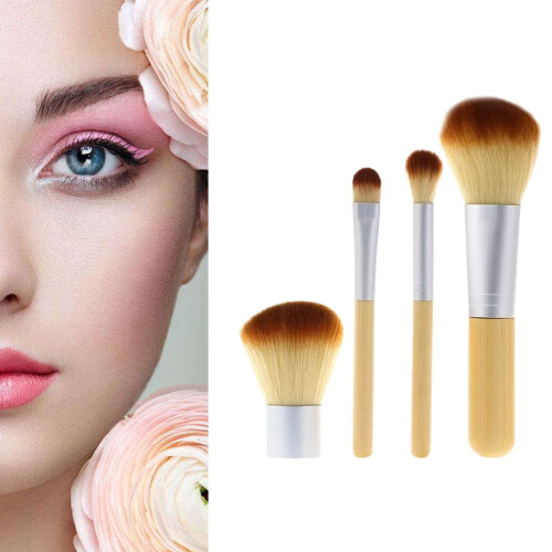 Ensemble de pinceaux de beauté à poils en nylon, 4 pièces 2