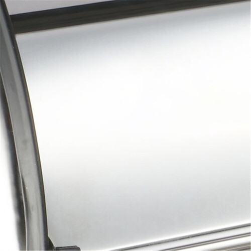 Ασημί Ανοξείδωτο Ψωμιέρα με Καπάκι, Μεγάλης Χωρητικότητας (13,4x9x5,7in), συμβατή με 2
