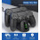 PS4-controllerlaadstation met dubbele USB-snellaadfunctie, LED-indicator, compatibel met PS4/Pro/Slim-controllers. 5