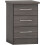 Seconique Seconique Nevada 3 Drawer Bedside in Black Wood Grain 1
