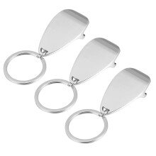 Mizh3Pcs ötvözetből készült üvegnyitó kulcstartó mini sörnyitók kulcstartó gyűrű zsebkulcstartó vicces ajándék (ezüst)
