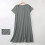 Abito estivo da donna in cotone con scollo rotondo e maniche corte, 2