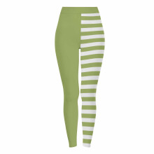 Gestreepte yogabroek voor dames met fleecevoering, slim fit, maten S-3XL