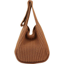 Hæklet crossbody-taske til kvinder, strikket skulderhåndtaske, æstetisk håndlavet sød pung, hæklet taske