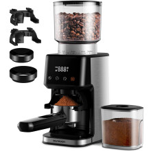 SHARDOR Conical Burr Coffee Grinder Electric for Espresso with Precision Electronic Timer, Touchscreen Adjustable Coffee Bean Grinder with 51 Precise
