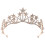LEDMOMO1Pc Tiara de casamento dourada com estrela e detalhes de celebração 5